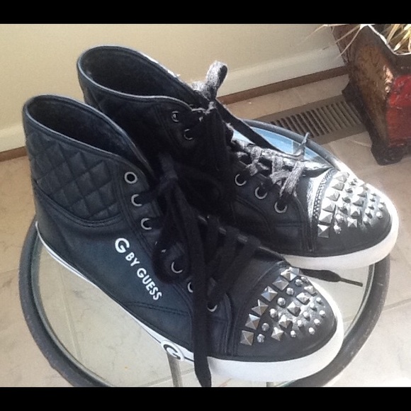 G BY Guess black hi top sneakers - Picture 3 of 5